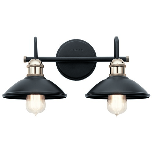 Kichler Lighting Clyde 16.75-Inch Black Vanity Light by Kichler Lighting 45944BK