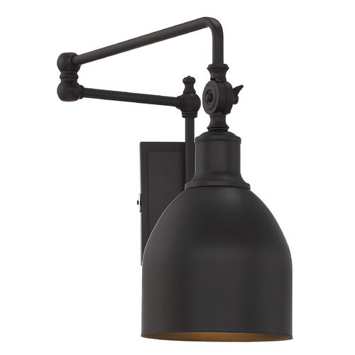 13.5-Inch High Adjustable Wall Sconce in Oil Rubbed Bronze by Meridian