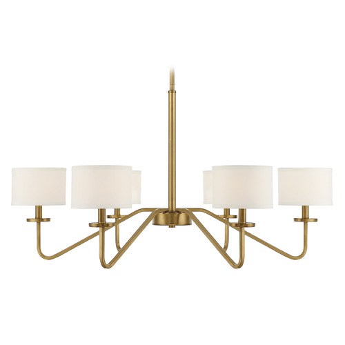 42-Inch Chandelier in Natural Brass by Meridian