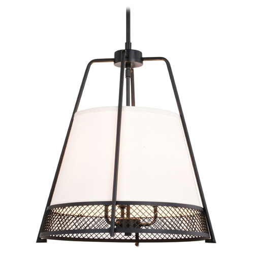Vaxcel Lighting Benton Matte Black Pendant Light with Empire Shade