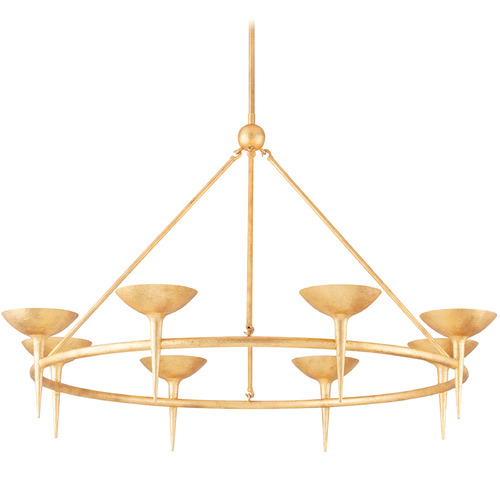 Troy Lighting Cecilia Vintage Gold Leaf Chandelier