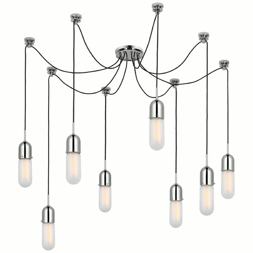 Thomas OBrien Junio Chandelier in Polished Nickel by VC Signature