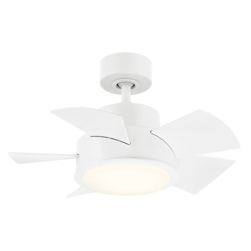 Modern Forms by WAC Lighting Vox 26-Inch 2700K LED Smart Fan in Matte White by Modern Forms FR-W1802-26L-27-MW