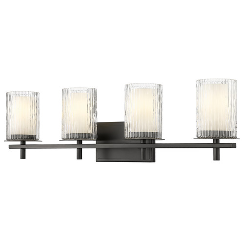 Z-Lite Z-Lite Grayson Matte Black Bathroom Light 1949-4V-MB