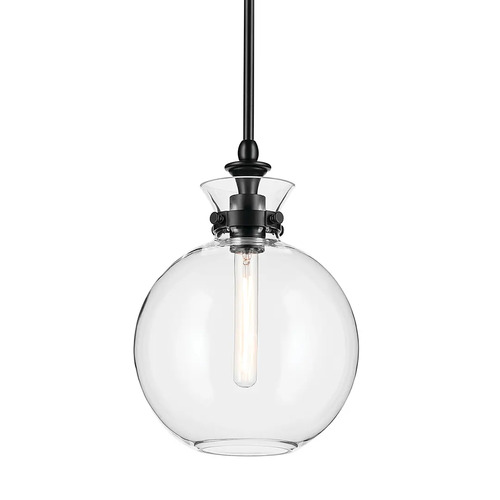Kichler Lighting Laria 10.25-Inch Round Pendant in Black by Kichler Lighting 52778BKCLR