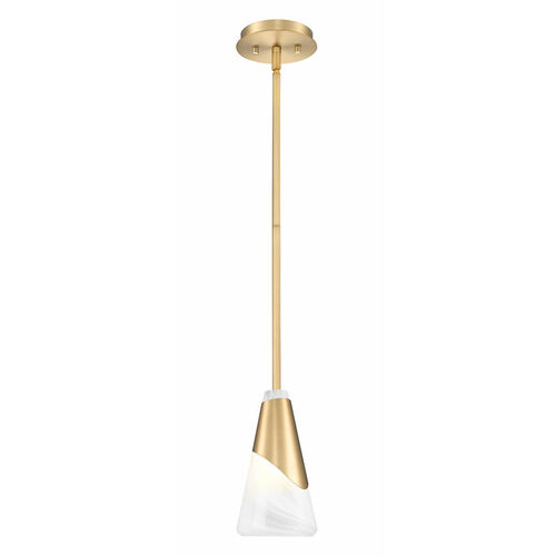 Z-Lite Aimie Modern Gold Mini-Pendant Light with Conical Shade