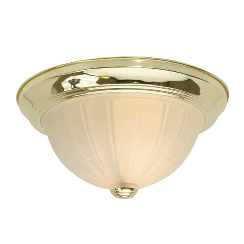 Design Classics Lighting 11-Inch Polished Brass Flushmount Ceiling Light 91101