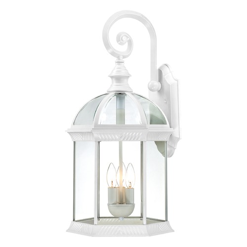 Outdoor Wall Light with Clear Glass in White by Nuvo Lighting