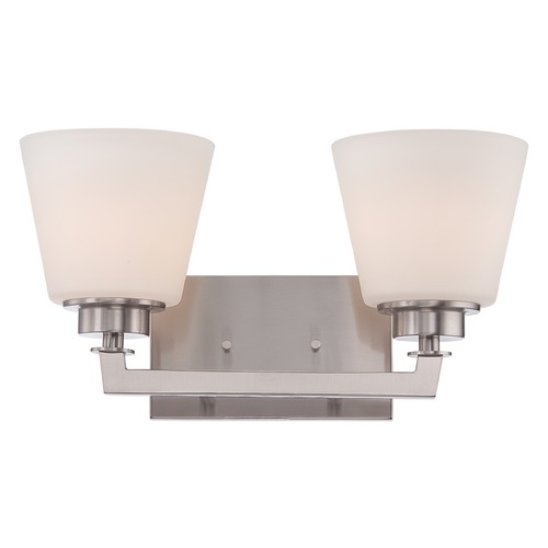 Mobili Brushed Nickel Bathroom Light by Nuvo Lighting