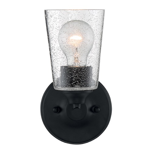 Bransel Matte Black Sconce by Satco Lighting