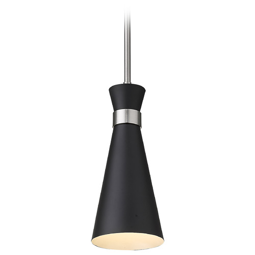 Soriano Matte Black & Brushed Nickel Mini Pendant by Z-Lite