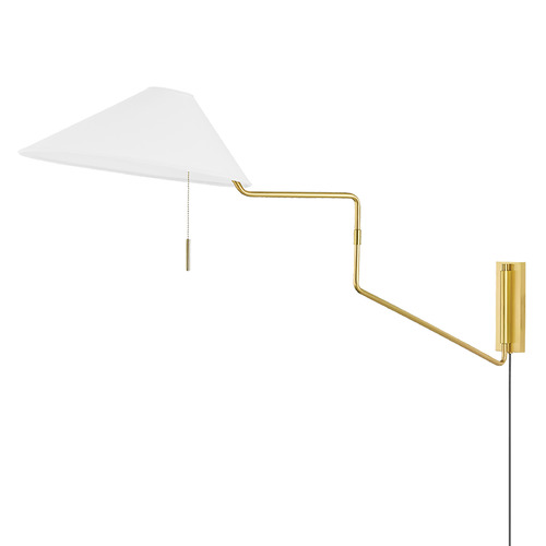 Mitzi by Hudson Valley Mitzi Juliet Aged Brass Single Light Wall Sconce HL647201-AGB