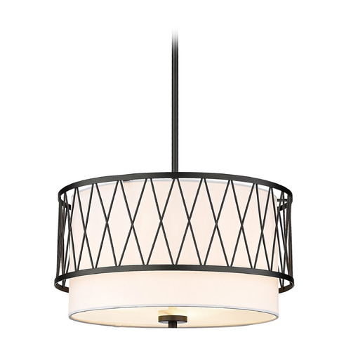 Z-Lite Dalton Matte Black Pendant by Z-Lite 198-17MB