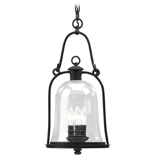 Troy Lighting Owings Mill Textured Black Outdoor Hanging Light