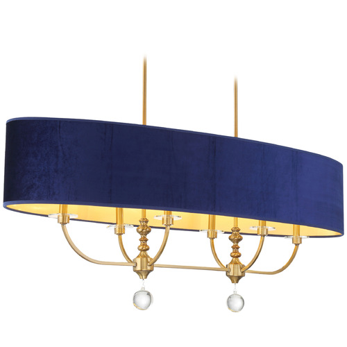 Minka Lavery Van Noord Oxidized Aged Brass Island Light with Oval Shade