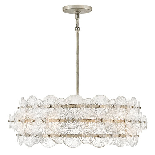 Fredrick Ramond Rene Medium Drum Chandelier in Glacial by Fredrick Ramond FR30126GG