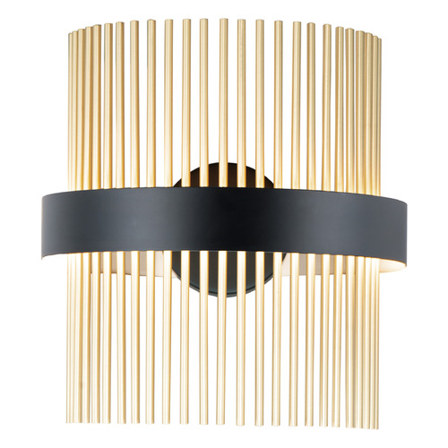 Et2 Chimes 5cct Black & Satin Brass LED Sconce