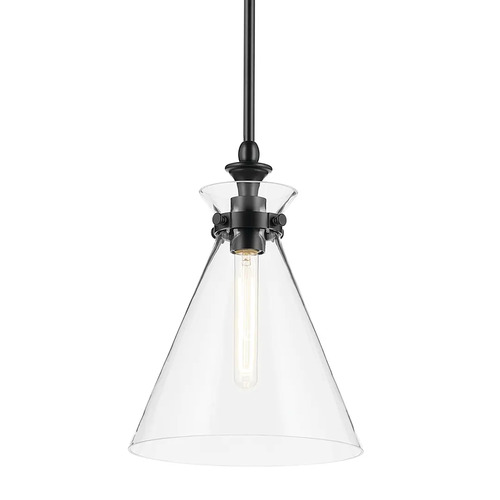 Kichler Lighting Laria 10.50-Inch Cone Pendant in Black by Kichler Lighting 52774BKCLR