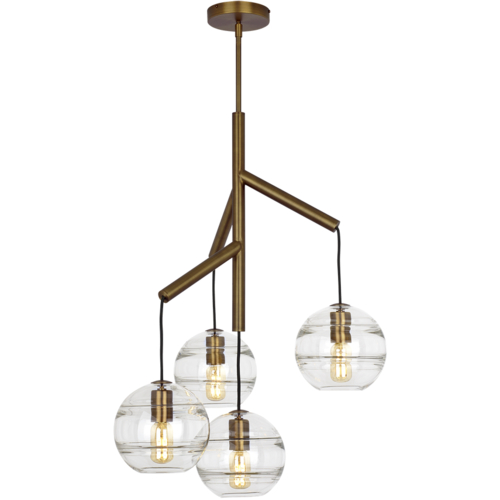 Sedona 4-Light Chandelier in Aged Brass by Visual Comfort Modern