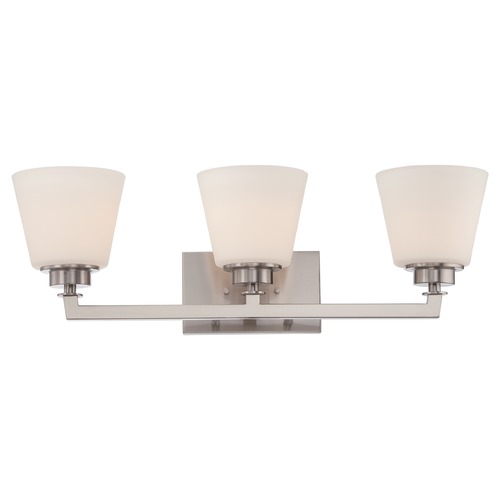 Mobili Brushed Nickel Bathroom Light by Nuvo Lighting