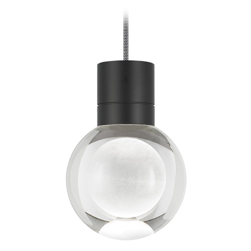 Visual Comfort Modern Collection Mina LED Warm Dim Mini Pendant in Black by Visual Comfort Modern 700TDMINAP1CIB-LEDWD