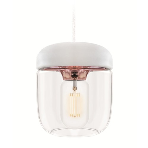 UMAGE Mid-Century Modern LED Plug-In Swag Pendant Light White Acorn by UMAGE 2106_4009_4040