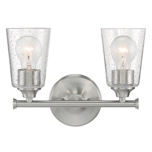 Bransel Brushed Nickel Bathroom Light by Satco Lighting