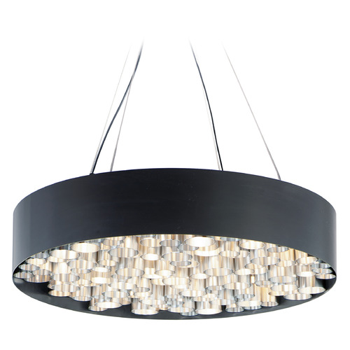 ET2 Lighting Pipes 30-Inch LED Pendant in Black & Aluminum by ET2 Lighting E32787-BKAL