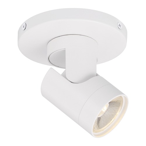 Satco Lighting Satco Dimmable 12W LED Ceiling or Wall Mount White Barrel Monopoint 36 Deg. Beam 3000K 62/1106