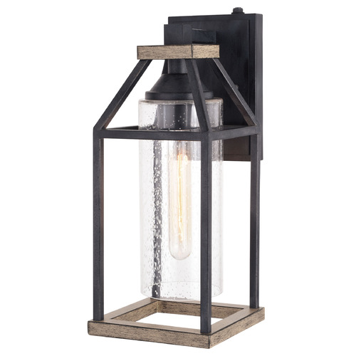 Vaxcel Lighting Napier Forged Black & Rustic Elm Outdoor Wall Light