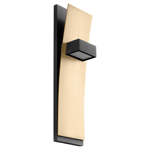 Dario LED Wall Sconce in Black & Aged Brass by Oxygen Lighting