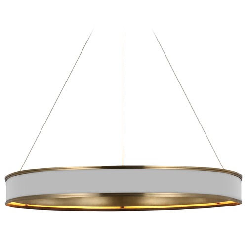 Chapman & Myers Connery Chandelier in White & Brass by Visual Comfort Signature