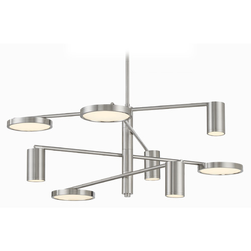 George Kovacs Lighting George Kovacs Swivel Brushed Nickel LED Chandelier P5496-084-L