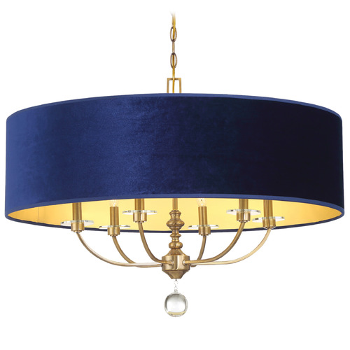 Minka Lavery Minka Lavery Van Noord Oxidized Aged Brass Pendant Light with Drum Shade 3487-923