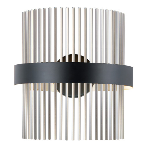 ET2 Lighting Et2 Chimes Wiz Black & Satin Nickel LED Sconce E34251-BKSN