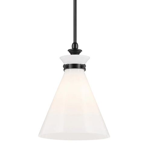 Laria 10.50-Inch Cone Pendant in Black by Kichler Lighting