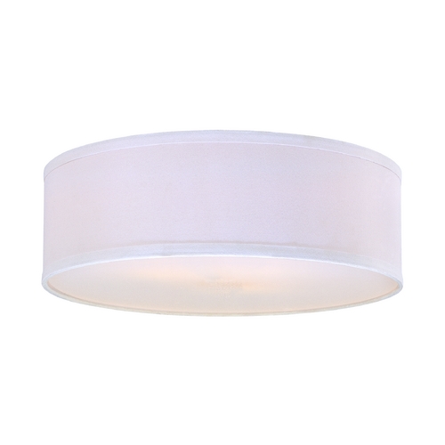 16-Inch White Linen Drum Shade for Milo Collection by Design Classics