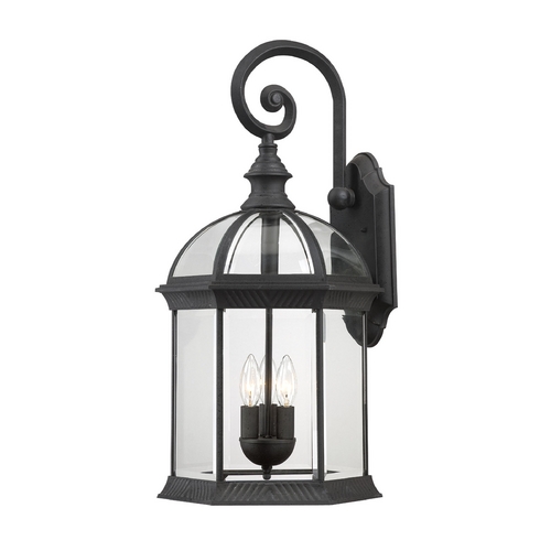 Nuvo Lighting Outdoor Wall Light with Clear Glass in Textured Black by Nuvo Lighting 60/4969