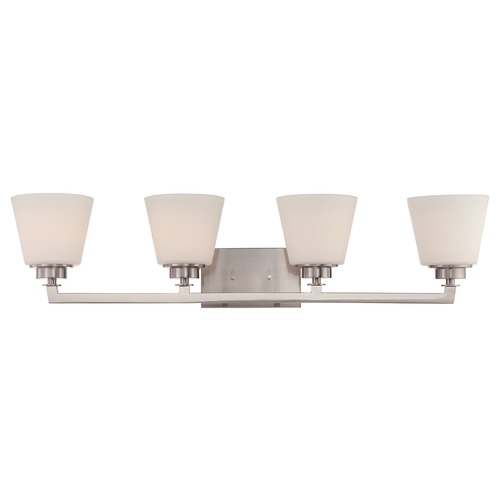 Mobili Brushed Nickel Bathroom Light by Nuvo Lighting