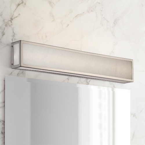 Crate Brushed Nickel LED Bathroom Light by Nuvo Lighting