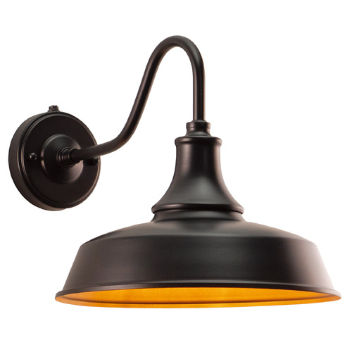 Vaxcel Lighting Dorado Dark Bronze & Light Gold Barn Light