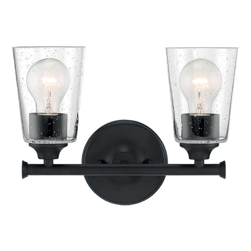 Satco Lighting Bransel Matte Black Bathroom Light by Satco Lighting 60/7282