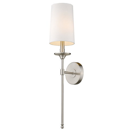 Z-Lite Emily Brushed Nickel Sconce by Z-Lite 807-1S-BN