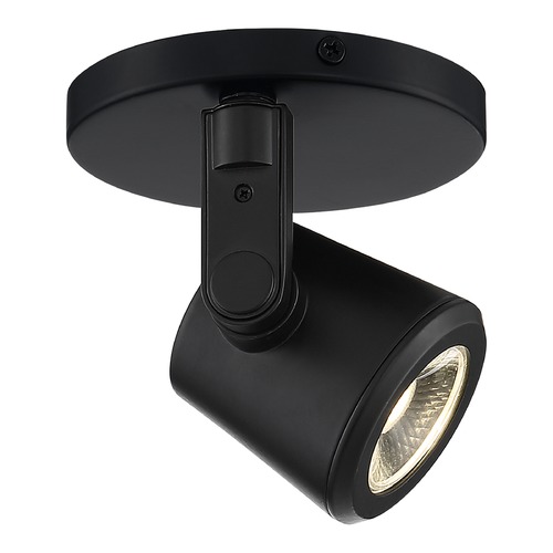 Dimmable 12W LED Ceiling or Wall Mount Black Taper Back Monopoint 36-Degree 3000K by Satco Lighting