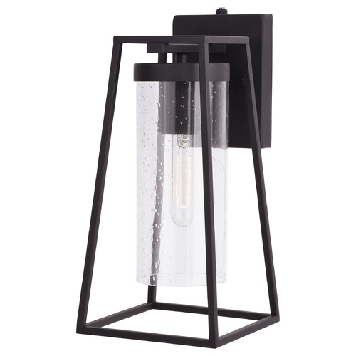 Vaxcel Lighting Nash Textured Black Outdoor Wall Light