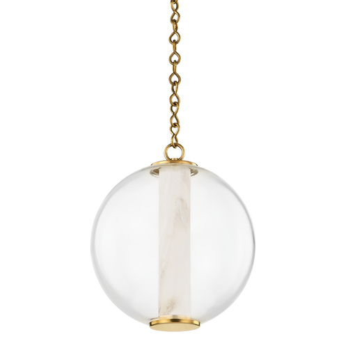 Pietra 12-Inch LED Pendant in Vintage Brass by Corbett Lighting
