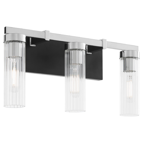 Kilbey Matte Black & Chrome Bathroom Light by Quorum Lighting
