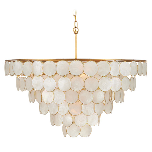Currey and Company Bon Vivant Natural / Gold Pendant Light