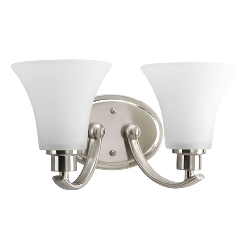 Joy Bathroom Light in Brushed Nickel by Progress Lighting
