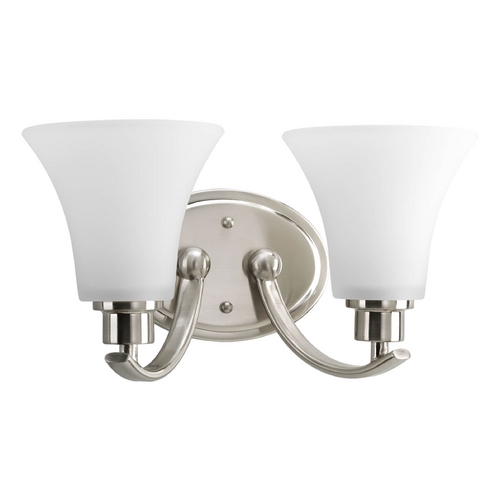 Progress Lighting Joy Bathroom Light in Brushed Nickel by Progress Lighting P2001-09